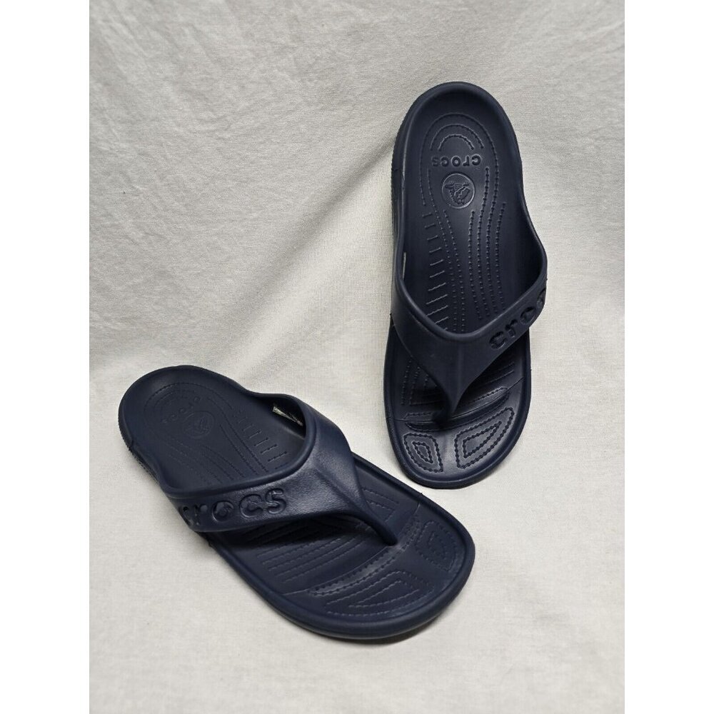 Crocs Unisex-Adult Baya Flip Flops, Navy Blue US Men's 9 /Women's 11